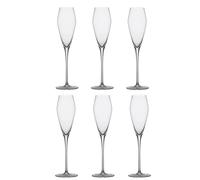 Copas de Champagne Copas de champán de Cristal de Tallo Alto, 6 Piezas de Copas de champán Tipo Flauta, Capacidad de 8,12 oz for Fiestas de Empresa y reuniones anuales Copa de Champán Cristal