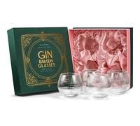 Copas de Cóctel Art Déco con Globo para Gin Tonic | Juego de 4 | 400 ml | Vasos de Cristal sin Tallo para Cócteles de Ginebra | Cristalería de Burbujas Acanalados