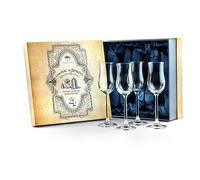 Copas de Coñac, Brandy y Vino de Postre | Juego de 4 | 120 ml | Copas Pequeñas con Forma de Tulipán para Degustar Licores, Madeira y Sobremesas