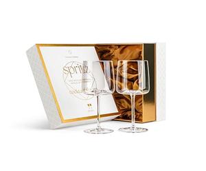 Copas de Cristal para Cóctel Aperol Spritz | Juego de 2 | 450 ml | Copas de Tallo Largo para Beber Limoncello, Campari y Hugo Spritz | Cristalería Elegante para Bebidas Spritzer