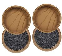 Copas de fieltro para piso/ruedas - Protege tu suelo laminado de madera, azulejos y lino de arañazos (4 x madera oscura pequeña 44 mm)