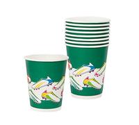 Copas de Fútbol - Pack de 8 Vajillas de Fiesta Infantiles Reciclables y Desechables para Cumpleaños, Copa Mundial de la FIFA, EUROs