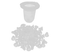 Copas de pigmento de maquillaje de tatuaje, 100pcs / pack Copas de tinta de tatuaje Copas de pigmento de microblading de silicona Vaso contenedor transparente para maquillaje de tatuaje(S)