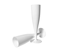 Copas de plástico para champán (175 ml, 10 unidades), color blanco