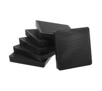 Copas de Ruedas de Goma Cuadradas Negras Antideslizantes 6 Piezas
