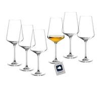 Copas de vino blanco Leonardo Puccini, juego de 6, aptas para lavavajillas, copa con tallo estirado, juego de copas de vino, 560 ml, 014789, transparentes
