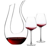 Copas de Vino exquisitas con Tallo Largo Cristal Rojo soplado a Mano Copa Moderna de Primera Calidad Idea Enamorados Elegante