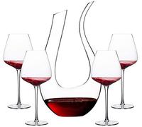 Copas de Vino exquisitas con Tallo Largo Cristal Rojo soplado a Mano Copa Moderna de Primera Calidad Idea Enamorados Elegante