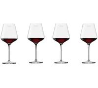 Copas de Vino exquisitas Rojas exquisitas de Cristal soplado a Mano de Primera Calidad Juego de 4 Caja de Regalo para Cualquier ocasión Boda única y Elegante