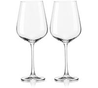 Copas de Vino exquisitas sopladas a Mano de Vidrio Rojo Transparente de Primera Calidad con Borde Fino y Grande para Copas de Vino Juego de 2 650 ml/21 9 oz cristalería Elegante