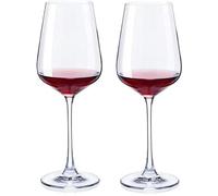 Copas de Vino exquisitas sopladas a Mano de Vidrio Rojo Transparente de Primera Calidad con Borde Fino y Grande para Copas de Vino Juego de 2 650 ml/21 9 oz cristalería Elegante