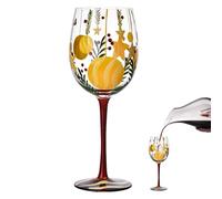 Copas de vino navideñas con tallo,Vasos de Navidad - Árbol de Navidad Navidad agujas de pino vino tinto copas navideñas | Decoración de cristalería navideña taza divertida pintada a mano para fiestas