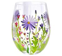 Copas de vino pintadas 500 ml de vino de flores Resistencia al calor del calor personalizado Regalo decorativo de vidrio personalizado para cumpleaños Bodas Estilo corto de San Valentín, gafas elegan