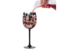 Copas de vino pintadas a mano: artículos maestros artísticos únicos para los amantes del vino, diseño elegante del árbol | Cristalería lacada para cócteles, cenas, regalo de aniversario, gafas