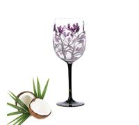 Copas de vino pintadas a mano - Four Seasons Tree, artesano Glassware Design | Vasos decorativos para vino tinto, vino con detalles artísticos, pieza central de mesa ideal para coc