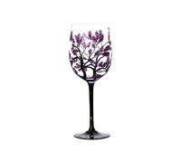 Copas de vino pintadas a mano - Four Seasons Tree Cristalería Pintada a Mano | Coloridos amantes del vino, vajilla grande de , copas de vino con tallo largo, vajilla indispensable para el hogar