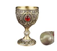Copas de vino rojo - 30 ml Vintage European Metal Chalice Cups, Retro Liquor Drinkware, Decorative Cocktail Glass Set | Whiskey Brandy Vodka Tequila Sake Bar Party Family Gathering Wedding Use