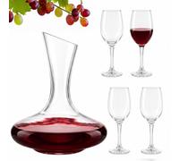 Copas de vino tinto, blanco, 4x copas de aperitivo, decantador