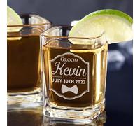 Copas De Whisky Personalizadas Para Regalo, 2 Copas Personalizadas Grabadas Para Hombres, Para Cumpleaños, Bodas, Padrinos, Grabadas Con Nombres E Iniciales