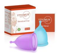 Copas Menstruales YTYOMUR, Copa Menstrual, Paquete de 2 (Grande y pequeño)