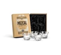 Copas para Mezcal y Tequila | Juego de 4 | 150 ml | Copitas Profesionales de Cristal para Mezcal Joven, Reposado y Añejo | Vasos sin Tallo de Base Espesa para Licores