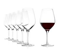 Copas para vino tinto Exquisit tipo Burdeos de Stölzle Lausitz, de 645 ml, juego de 6, aptas para lavavajillas: Copas elegantes para vino tinto, fabricadas en cristal resistente a roturas, finas y nobles.