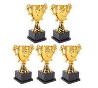 Copas Plásticas del Premio del Campeonato del Trofeo del Oro para el Diseño Elegante de los Acontecimientos Deportivos 5PCS con la Base Negra (Sin Cubierta A18cm)
