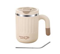 Copas térmicas ligeras, botella de agua aislada de acero inoxidable de 480 ml, taza de bebida a prueba de fugas de polipropileno con asa y tapa, recipiente portátil para beverages calientes o fríos, 5
