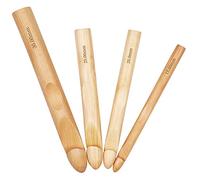 Copay Agujas de Ganchillo, de 15mm - 30mm Extra Grandes, Mango de Madera Ergonómico para Manos Artríticas, Kit de Ganchillos para Proyectos de Alfombras de Ganchillo de Lana Gruesa