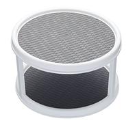 Copco Basics Organizador de plástico de 2 niveles tipo Lazy Susan para encimeras de cocina y estantes, 30 cm