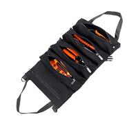 Copechilla Bolsa enrollable herramientas con 5 bolsillos independiente Bolsa de herramientas enrollable negra Bolsa de herramientas con mosquetón y orificio Para motos y coches,Tejido Oxford grueso