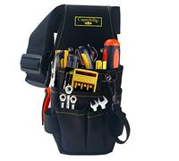 Copechilla bolsa herramientas negro profesional con cinturón cómodo ensanchamiento ajustable,Refuerzo remaches,Fuerte y resistente al desgaste,Material nailon grueso doble capa,hogar o profesional