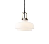 Copenhagen SC7 Lámpara Colgante de Cristal Opalino y Latón Bronceado