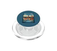 Copenhague Dinamarca Nyhavn Harbor Vintage Travel Artwork PopSockets PopGrip para MagSafe