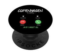 Copenhague está Llamando y Debo IR a Dinamarca de Viaje PopSockets PopGrip Adhesivo