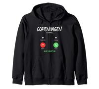 Copenhague está Llamando y Debo IR a Dinamarca de Viaje Sudadera con Capucha