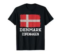 Copenhague Souvenir Danish History Denmark Modern Flag Camiseta