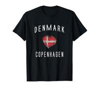Copenhague Souvenir Danish History Denmark Modern Flag Camiseta