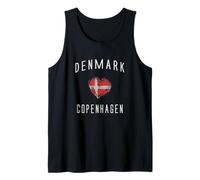 Copenhague Souvenir Danish History Denmark Modern Flag Camiseta sin Mangas