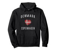 Copenhague Souvenir Danish History Denmark Modern Flag Sudadera con Capucha
