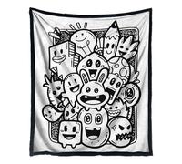 Coperta Da Colorare Per Bambini, 150 X 127 Cm Morbida E Calda Copertas Decorativa, Coperta DIY Lavabile | Perfetta Per Ragazze, Bambini, Adolescenti E Donne | Ideal Natale, Inverno, Divano, Compleann
