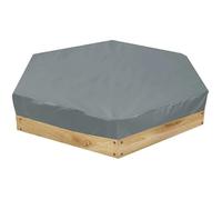 Copertura per Sabbiera Impermeabile Funda Hexagonal for arenero, Impermeable, a Prueba de Polvo, tafetán poliéster 190T, for Exteriores, Protector Muebles Patio(Grey,140x110x20cm)