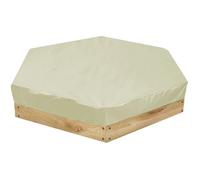 Copertura per Sabbiera Impermeabile Funda Hexagonal for arenero, Impermeable, a Prueba de Polvo, tafetán poliéster 190T, for Exteriores, Protector Muebles Patio(Beige,140x110x20cm)