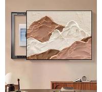 Copertura per scatola contatore, Coperchio Decorativo for Quadro, Pittura decorativa per contatore elettrico, marco de PS, per soggiorno e ufficio(Brown 4,55x45cm/21.7x17.7in)