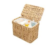 Copeyuya Cesta Papelera Tejida Cesto de Basura con Tapa para Baño Cocina | Papelera Tejida a Mano residentes decoradores inquilinos hogar apartamento oficina dormitorio salón habitación estudio