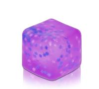 Copfeqyr Pelota antiestrés grande de 7 cm con forma de copo de nieve - Squishy Ice Cube Pelota sensorial Fidget juguete para adultos y niños, enfoque relajante, caja de regalo (morado)