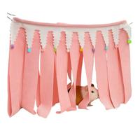 Copfeu Escondite para cobayas, escondite para cobayas, escondites de cobayas, accesorios de jaula para cobayas, conejo, hámster, chinchilla, conejo sin vallas de metal (rosa, mediano)