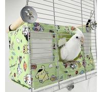 Copfeu Nido de pájaros transpirable grande para primavera y verano, cama para pájaros, para jaula, nido de loro, cabaña para cuatro estaciones, fácil de instalar para pájaros cuáqueros (pequeño,