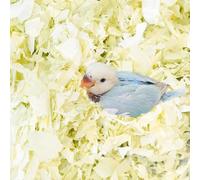 Copfeu Ropa de cama para animales pequeños, material de papel de algodón para anidar pájaros, mejora el entorno de reproducción, bajo control de olores de polvo para pájaros, loros, periquitos