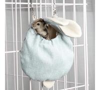 Copfeu Sugar Gliders - Saco de dormir para acurrucarse, jaula colgante, casa para ardillas, marmosets, ratas, hámster, mascotas pequeñas (azul, pequeño)